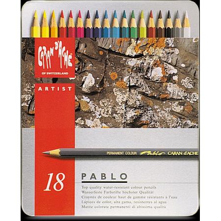 Kleurpotloden Caran DAche Pablo 18 potloden